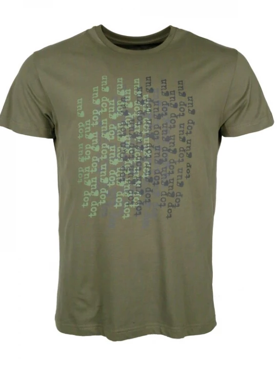 Foto van product TOP GUN Shirt donkergrijs / groen / appel
