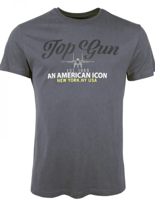 Foto van product TOP GUN Shirt duifblauw / geel / grijs / zwart / wit