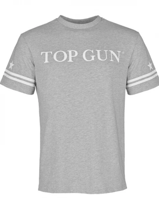 Foto van product TOP GUN Shirt grijs gemêleerd / wit