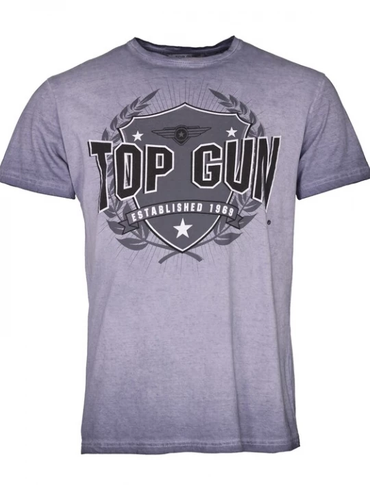 Foto van product TOP GUN Shirt grijs / lila / wit