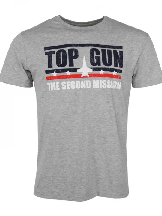 Foto van product TOP GUN Shirt nachtblauw / grijs gemêleerd / oranjerood / wit