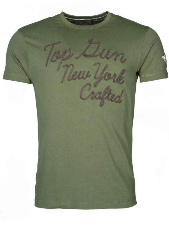Foto van product TOP GUN Shirt 'New York' brokaat / kaki