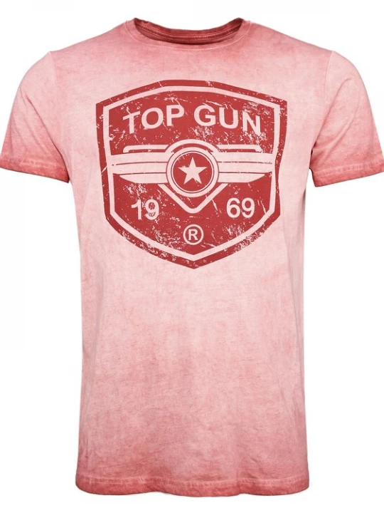 Foto van product TOP GUN Shirt ' Powerful ' donkerroze / rood