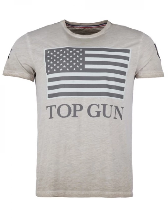 Foto van product TOP GUN Shirt 'Search' crème / bruin / wit