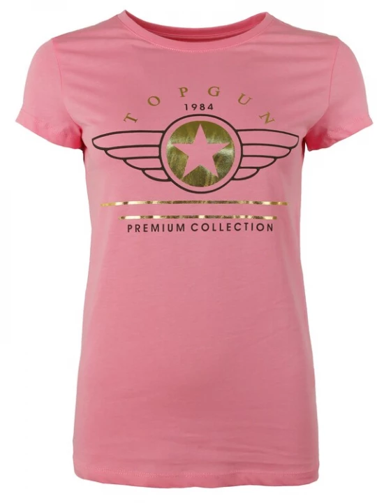 Foto van product TOP GUN Shirt ' TG20193050 ' goud / pink / zwart