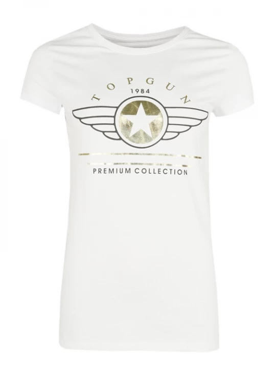 Foto van product TOP GUN Shirt ' TG20193050 ' goud / zwart / wit