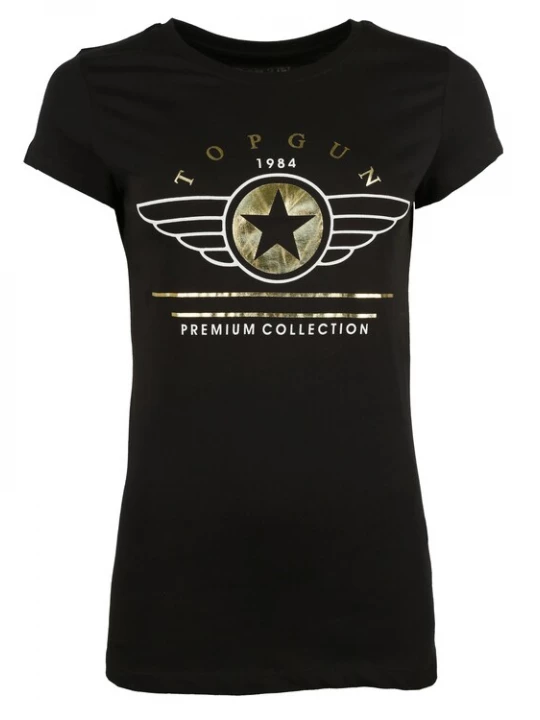 Foto van product TOP GUN Shirt ' TG20193050 ' goud / zwart / wit