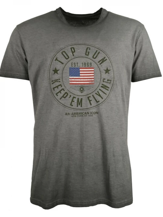 Foto van product TOP GUN Shirt ' TG20201033 ' blauw / grijs / rood / wit