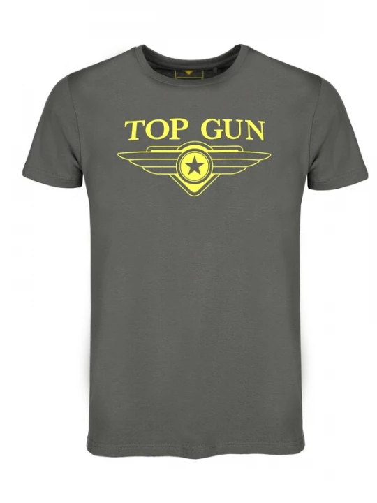 Foto van product TOP GUN Shirt 'TG2024002' geel / antraciet