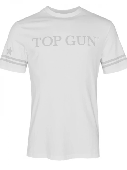 Foto van product TOP GUN Shirt ' TG22002 ' lichtgrijs / wit