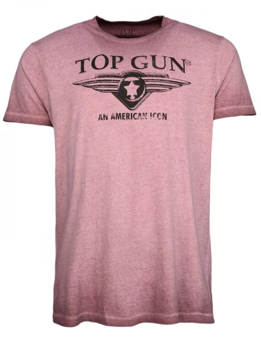 Foto van product TOP GUN Shirt ' Wing cast ' donkerroze / rood / zwart