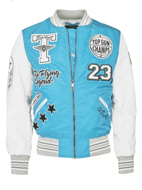 Foto van product TOP GUN Tussenjas lichtblauw / zwart / wit