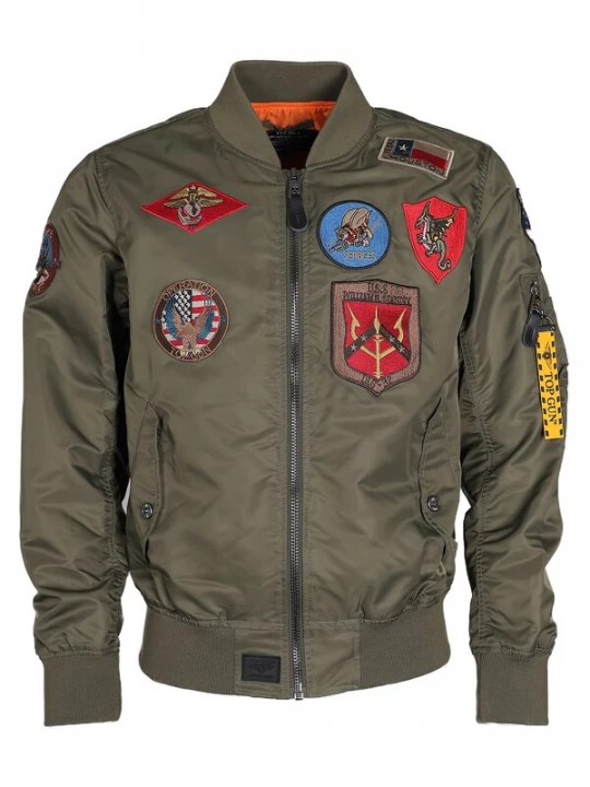 Foto van product TOP GUN Tussenjas ' TG2024001 ' blauw / bruin / geel / olijfgroen / rood