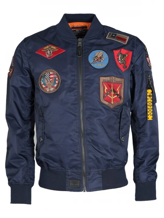 Foto van product TOP GUN Tussenjas 'TG2024001' blauw / navy / geel / rood