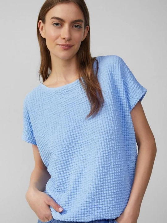 Foto van product Top in een ontspannen pasvorm en een gestructureerde look s.Oliver blauw