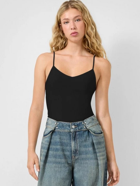 Foto van product Top met spaghettibandjes QS zwart