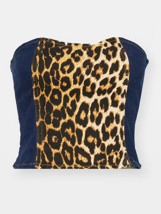 Foto van product Top Noisy May donkerblauw denim