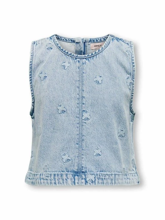 Foto van product Top ONLY GIRLS lichtblauw denim
