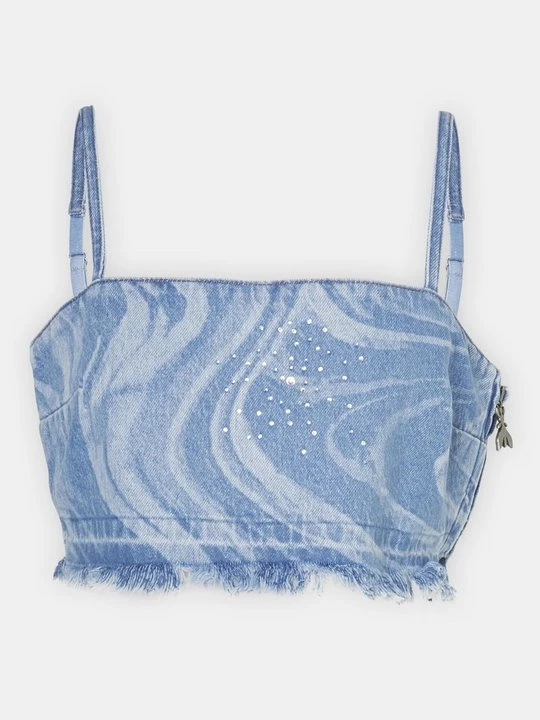 Foto van product Top Patrizia Pepe lichtblauw denim