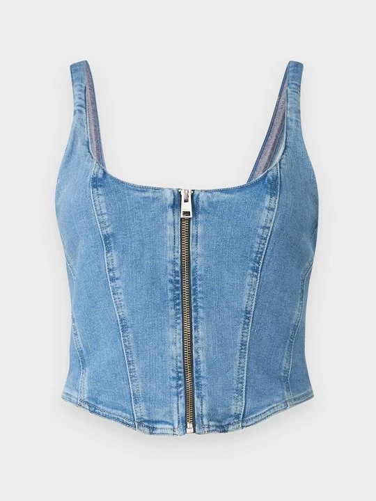 Foto van product Top Replay lichtblauw denim