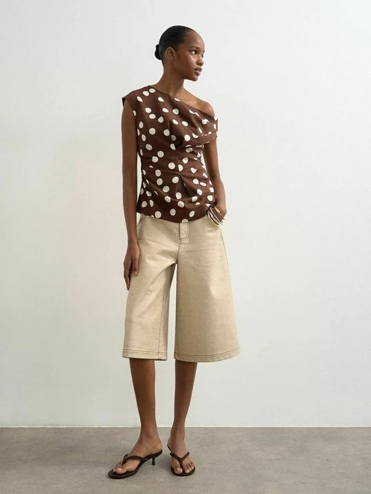 Foto van product Top Topshop beige mêleerd