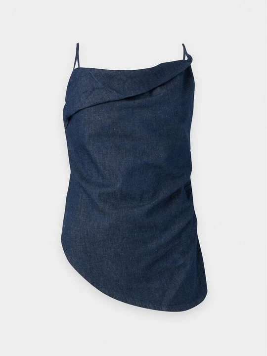 Foto van product Top Topshop donkerblauw denim