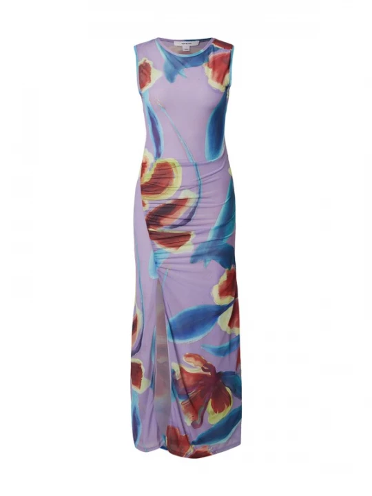 Foto van product TOPSHOP Jurk azuur / kiwi / mauve / donkerrood