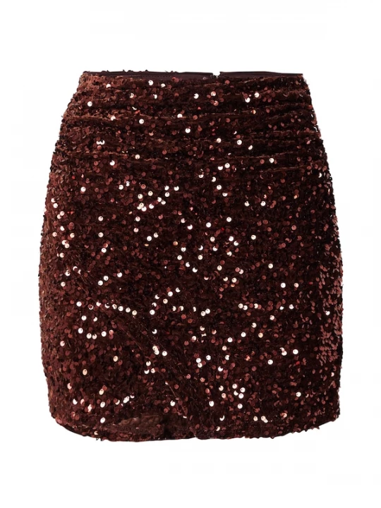 Foto van product TOPSHOP Rok 'DOTTY' chocoladebruin