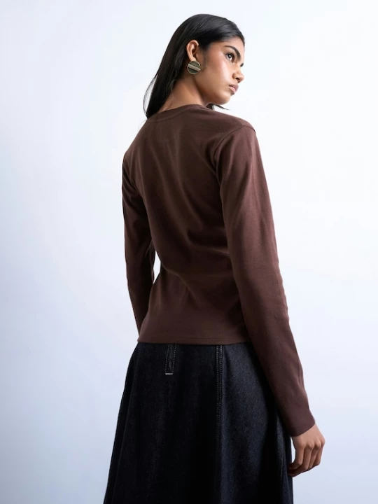 Foto van product TOPSHOP Shirt 'EVERYDAY' chocoladebruin