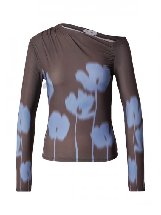 Foto van product TOPSHOP Shirt 'INOLA' blauw / chocoladebruin