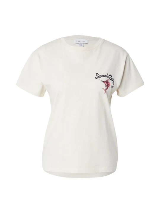Foto van product TOPSHOP Shirt 'Papya' ecru / rosa / zwart