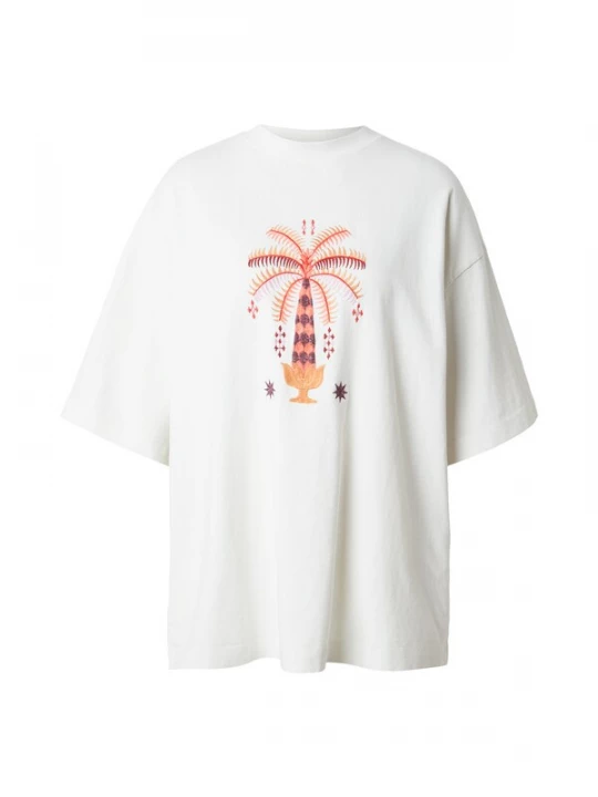 Foto van product TOPSHOP Shirt 'PARADISO' donkerlila / koraal / karmijnrood / wit