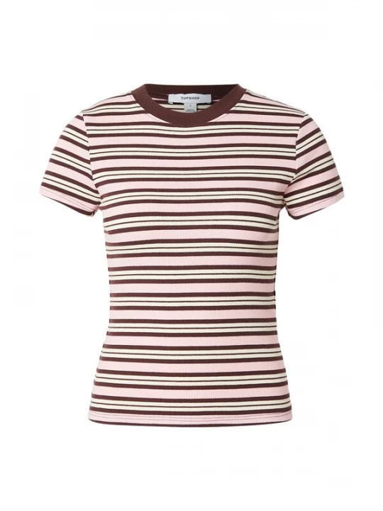 Foto van product TOPSHOP Shirt 'SALLY' lichtbeige / bruin / oudroze