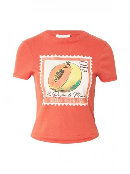 Foto van product TOPSHOP Shirt 'Seamans Bay' geel / donkeroranje / zwart / wit