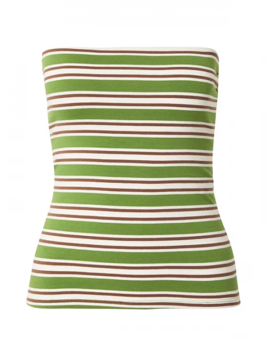 Foto van product TOPSHOP Top bruin / groen / wit