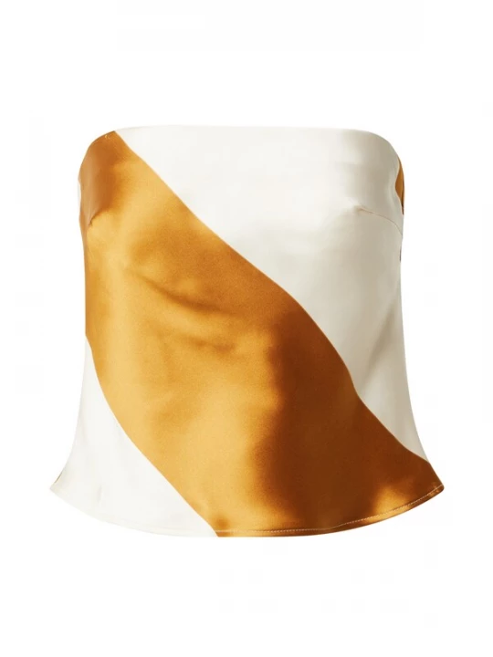 Foto van product TOPSHOP Top bruin / offwhite