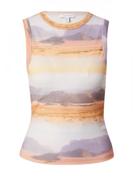 Foto van product TOPSHOP Top grafiet / sering / pastellila / oranje
