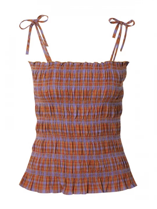 Foto van product TOPSHOP Top lila / bloedrood / roestrood