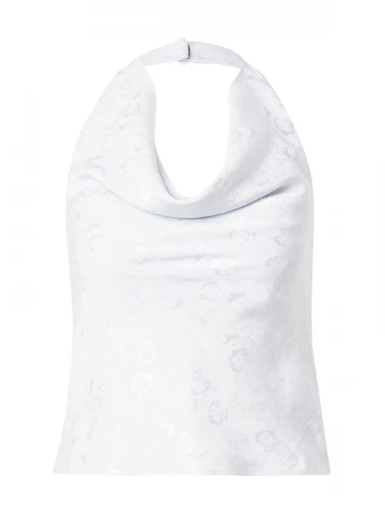 Foto van product TOPSHOP Top pastelblauw / zilver