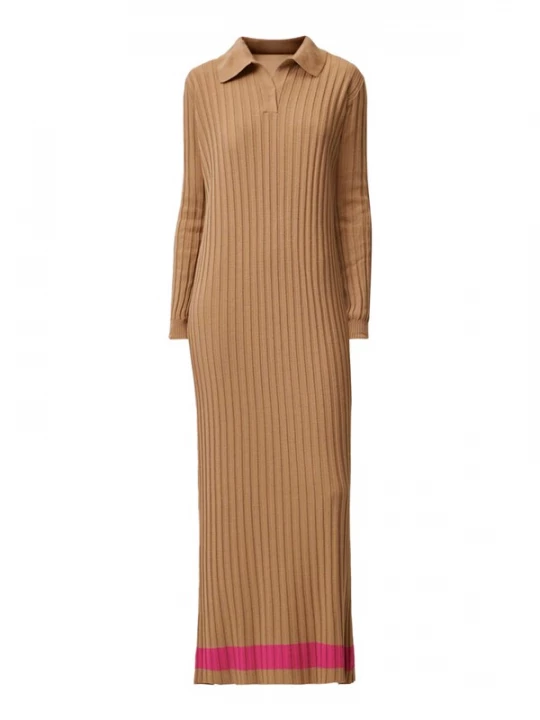 Foto van product Touche Prive Gebreide jurk camel / pink Touché Privé