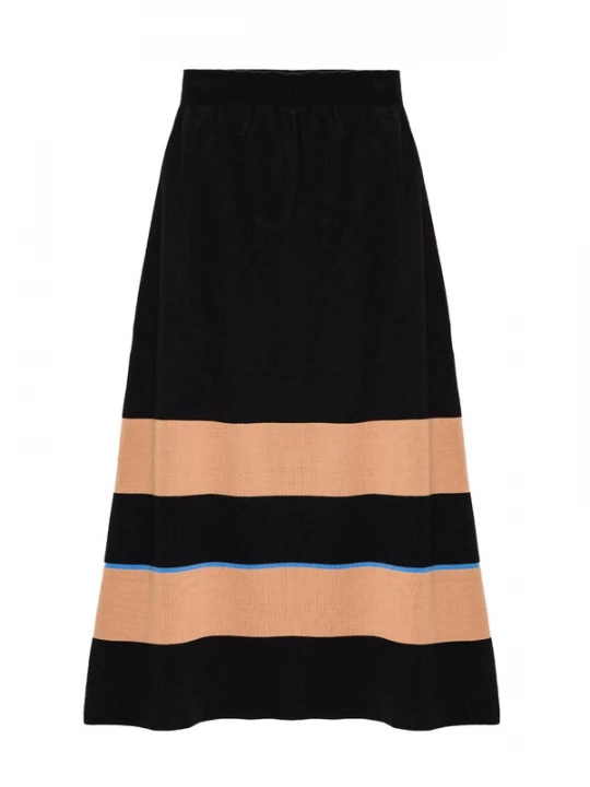 Foto van product Touche Prive Rok beige / blauw / zwart Touché Privé