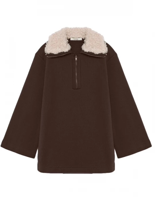 Foto van product Touche Prive Sweatshirt ecru / bruin Touché Privé