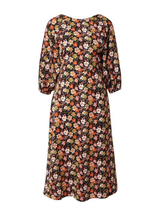 Foto van product Traffic People Jurk 'Bow Down' gemengde kleuren / zwart