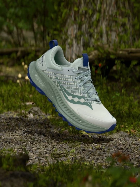 Foto van product Trail hardloopschoenen Saucony lichtgroen