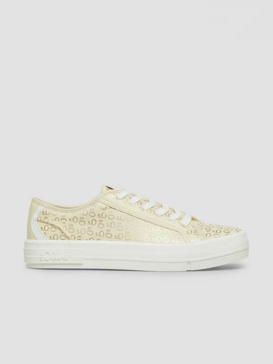 Foto van product Trainers met all-over print s.Oliver beżowy