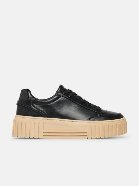 Foto van product Trainers met plateauzool en leo-detail s.Oliver niebieski