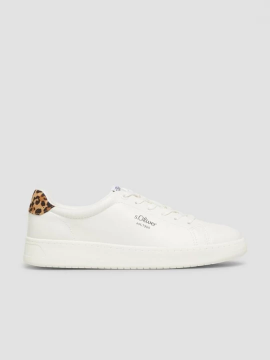 Foto van product Trainers met plateauzool en leo-detail s.Oliver wit