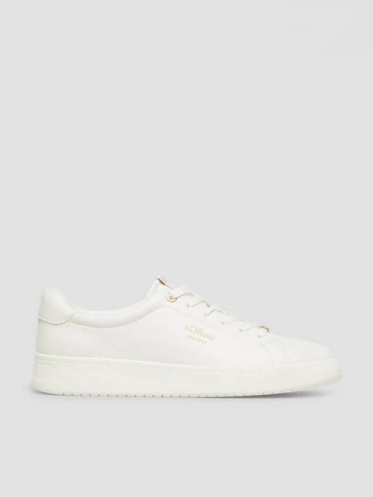 Foto van product Trainers met plateauzool en leo-detail s.Oliver wit