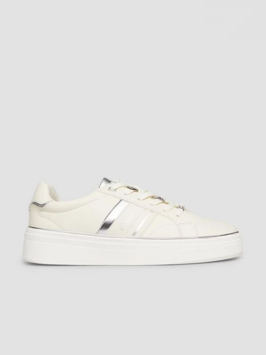 Foto van product Trainers met plateauzool en logodetail s.Oliver crème
