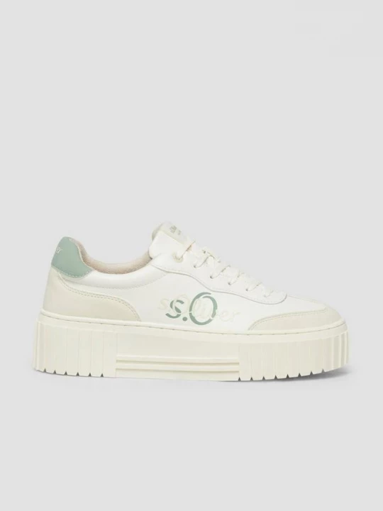 Foto van product Trainers met plateauzool en logodetail s.Oliver niebieski